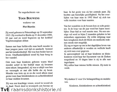 Toos Bouwens Piet Hurckx