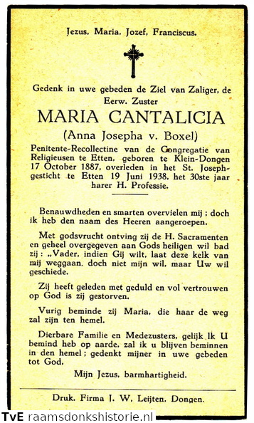 Anna Josepha van Boxel non