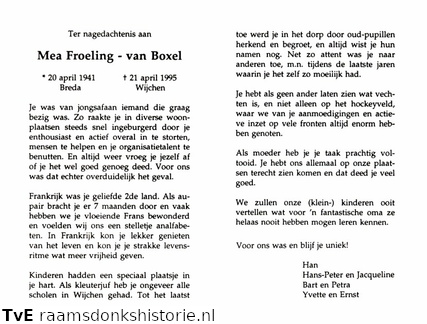 Mea van Boxel Han Froeling