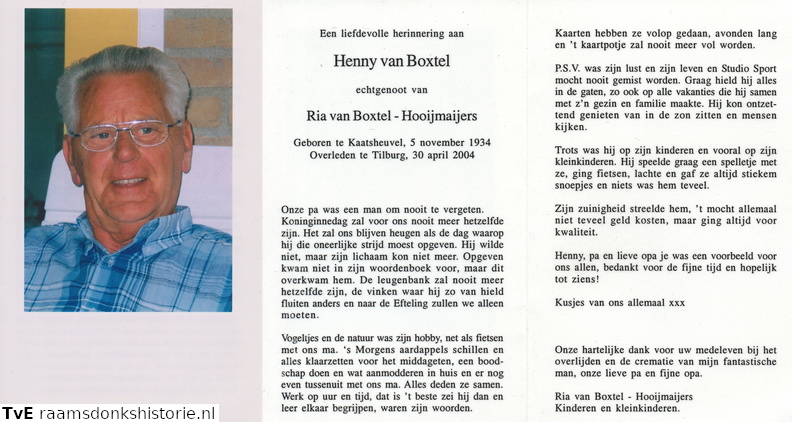 Henny van Boxtel Ria Hooijmaijers