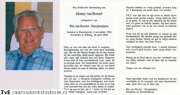 Henny van Boxtel Ria Hooijmaijers