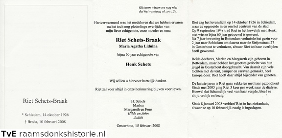Maria Agatha Liduina Braak Henk Schets