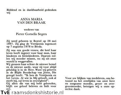Anna Maria van den Braak Pieter Cornelis Segers