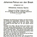 Johannes Petrus van den Braak Wilhelmina Antonia Oprins