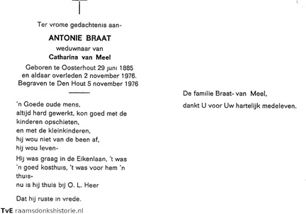 Antonie Braat Catharina van Meel