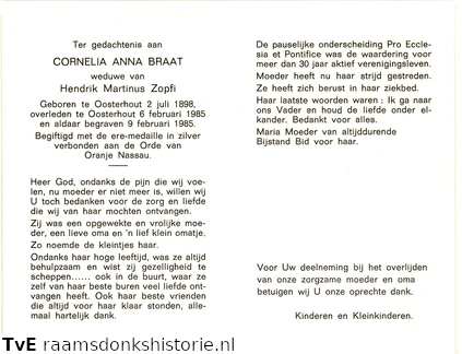 Cornelia Anna Braat Hendrik Martinus Zopfi