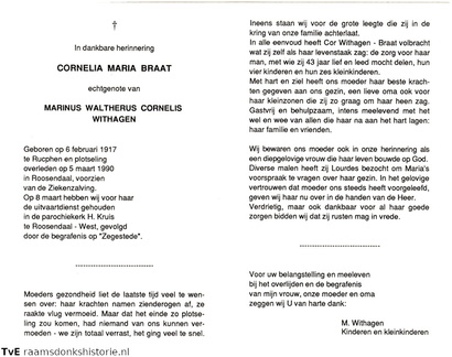 Cornelia Maria Braat Marinus Waltherus Cornelis Withagen