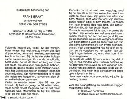 Frans Braat Betje van der Steen