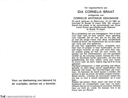 Ida Cornelia Braat Cornelis Antonius Graumans