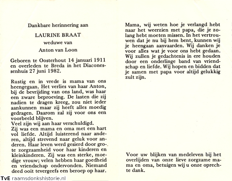 Laurine Braat Anton van Loon