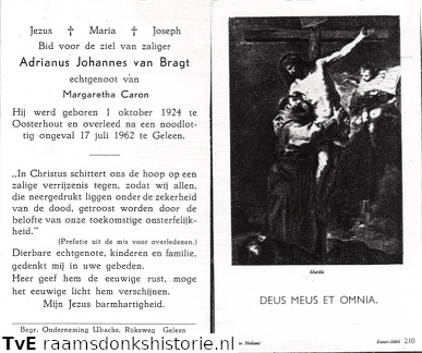 Adrianus Johannes van Bragt Margaretha Caron