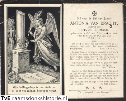 Antonia van Bragt Petrus Leemans