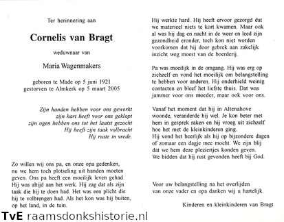 Cornelis van Bragt Maria Wagenmakers