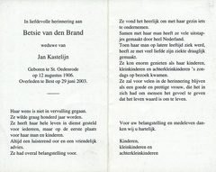 Betsie van den Brand Jan Kastelijn