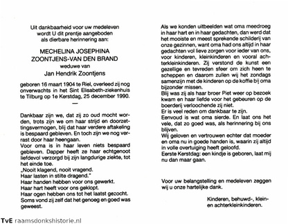 Mechelina Josephina van den Brand Jan Hendrik Zoontjens