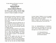 Adrianus Brands Johanna Catharina Willemse