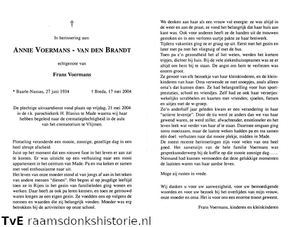 Annie van den Brandt Frans Voermans