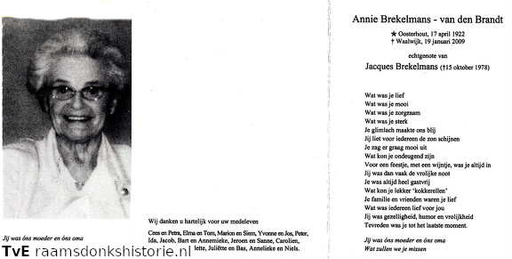 Annie van den Brandt Jacques Brekelmans
