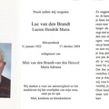 Lucien Hendrik Maria van den Brandt Maria Adriana van den Heuvel