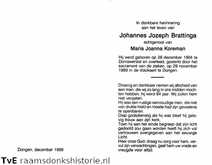 Johannes Jozeph Brattinga Maria Joanna Koreman