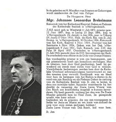 Johannes Leonardus Brekelmans priester