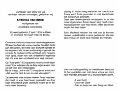 Antonia van Bree Joannes van Gool