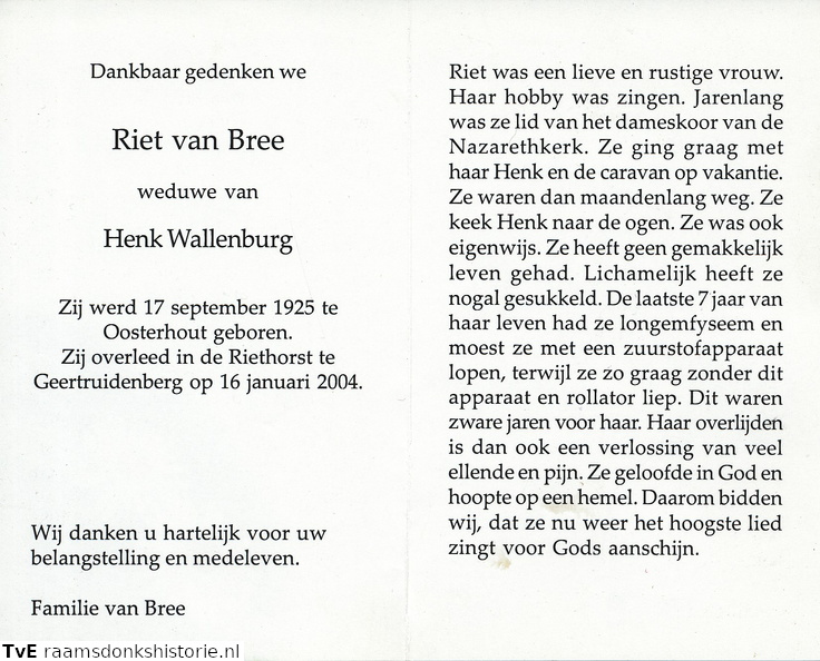 Riet van Bree Henk Wallenburg