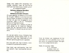 Adriana Johanna Brenders Wilhelmus Cornelis Verhoeve
