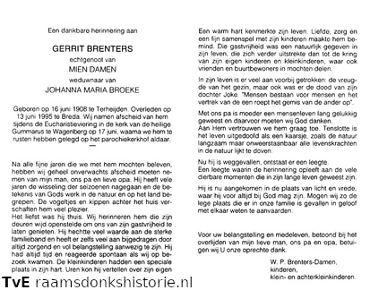 Gerrit Brenters Mien Damen Johanna Maria Broeke