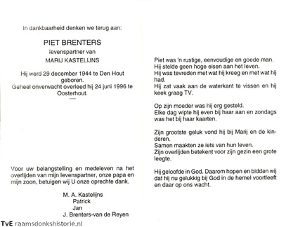 Piet Brenters (vr)Marij Kastelijns