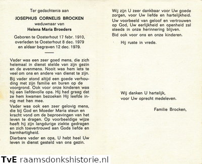 Josephus Cornelis Brocken Helena Maria Broeders