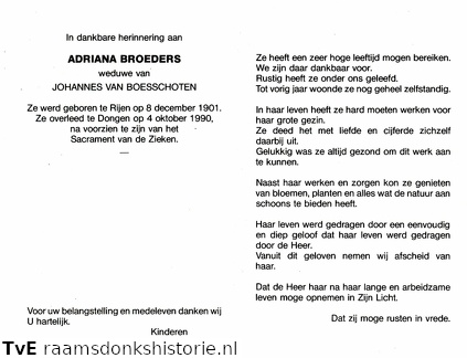 Adriana Broeders Johannes van Boesschoten
