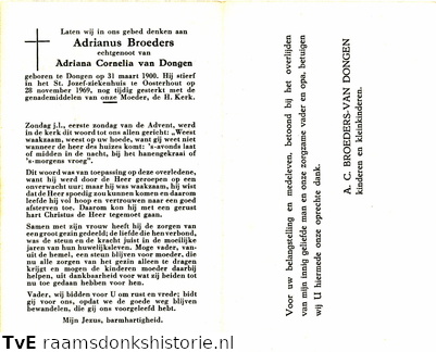 Adrianus Broeders Adriana Cornelia van Dongen