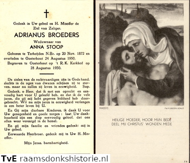 Adrianus Broeders Anna Stoop