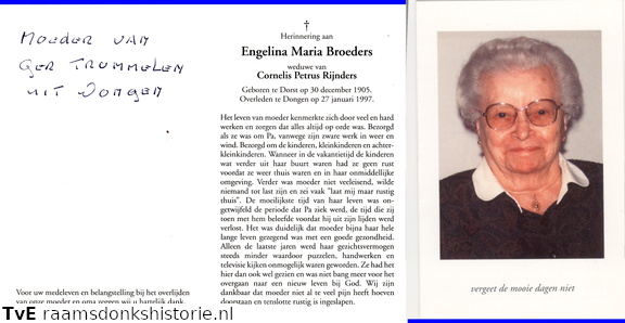 Engelina Maria Broeders Cornelis Petrus Rijnders