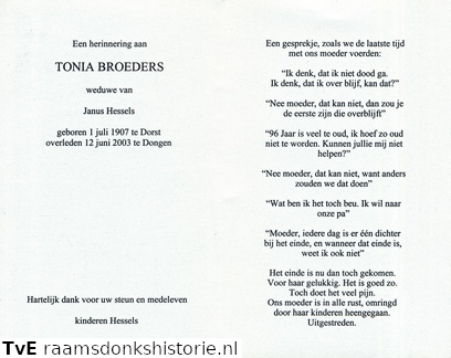 Tonia Broeders Janus Hessels