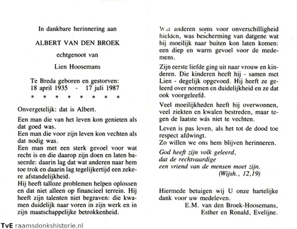 Albert van den Broek Lien Hoosemans