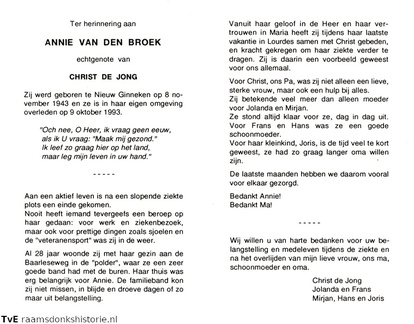 Annie van den Broek Christ de Jong