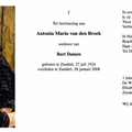 Antonia Maria van den Broek Bart Damen