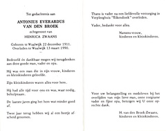 Antonius Everardus van den Broek Henrica Zwaans