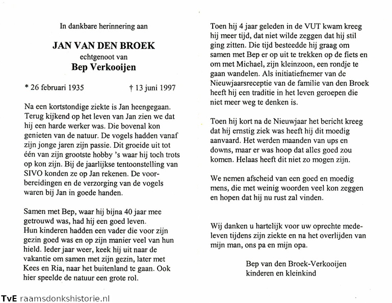 Jan van den Broek Bep Verkooijen