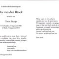 Rie van den Broek Toon Stoop