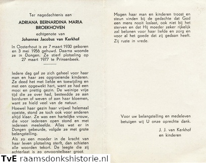 Adriana Bernardina Maria -Broekhoven Johannes Jacobus van Kerkhof