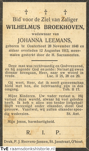 Wilhelmus Broekhoven Johanna Leemans