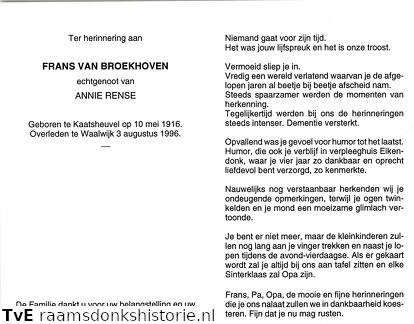 Frans van Broekhoven Annie Rense