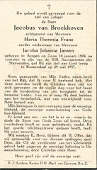 Jacobus van Broekhoven Maria Theresia Franz  Jacoba Johanna Jansen
