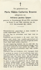Maria Helena Catharina Broeren Adrianus Jacobus Spapen