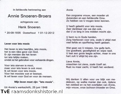 Annie Broers Henk Snoeren