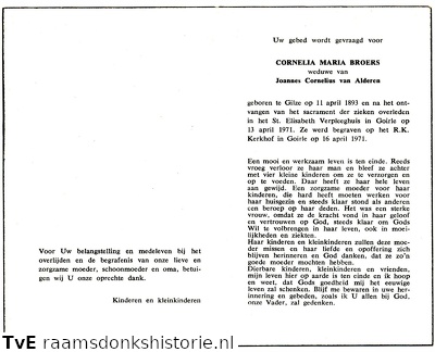 Cornelia Maria Broers Johannes Cornelis van Alderen