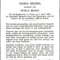 Maria Broers Petrus Bekers